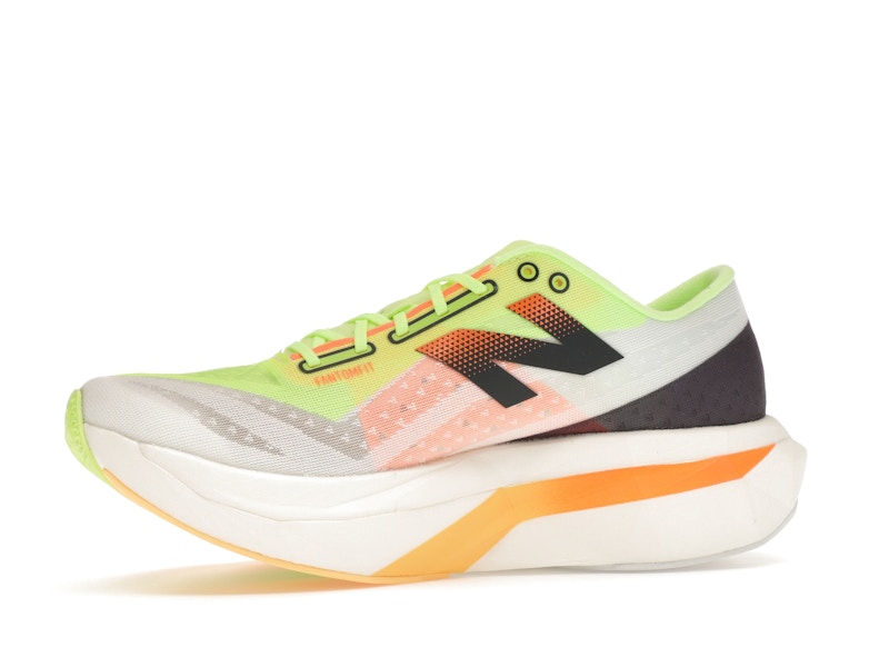New Balance FuelCell SuperComp Elite v4 White Bleached Lime Glo Hot Mango (Women's)