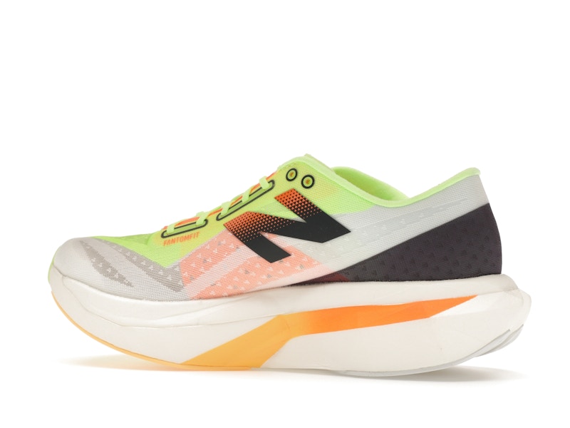 New Balance FuelCell SuperComp Elite v4 White Bleached Lime Glo Hot Mango (Women's)