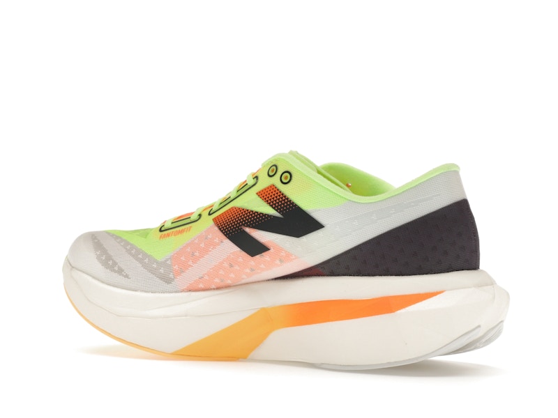 New Balance FuelCell SuperComp Elite v4 White Bleached Lime Glo Hot Mango (Women's)