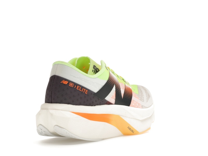 New Balance FuelCell SuperComp Elite v4 White Bleached Lime Glo Hot Mango (Women's)