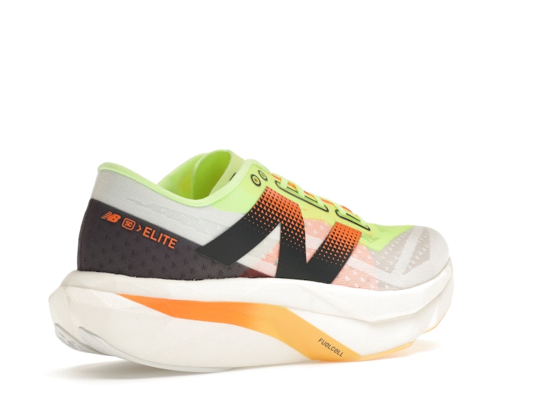 New Balance FuelCell SuperComp Elite v4 White Bleached Lime Glo Hot Mango (Women's)