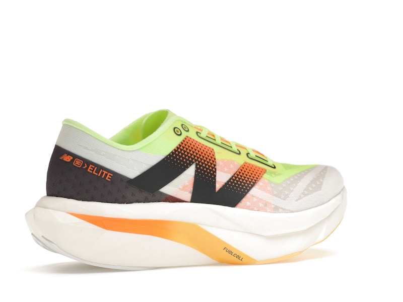 New Balance FuelCell SuperComp Elite v4 White Bleached Lime Glo Hot Mango (Women's)
