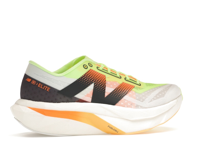 New Balance FuelCell SuperComp Elite v4 White Bleached Lime Glo Hot Mango (Women's)
