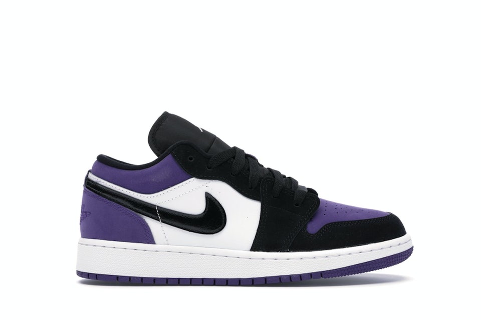 Nike Air Jordan 1 Low LAKERS Purple/gold 553560-075 youth Sz 5Y