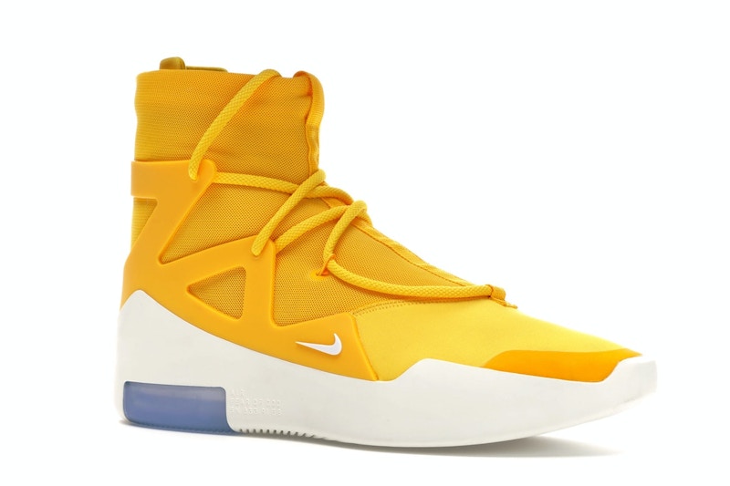 Yellow fear of god sneakers