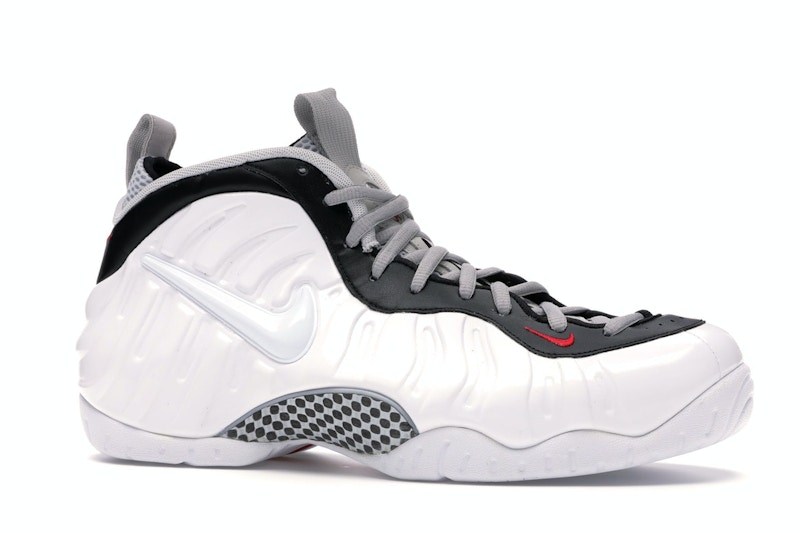 Red and white foamposite clearance