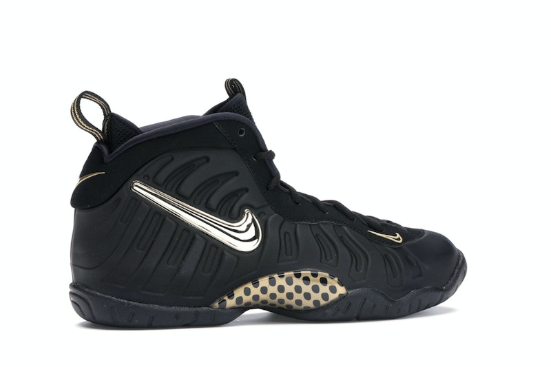 Nike foamposite black metallic gold clearance