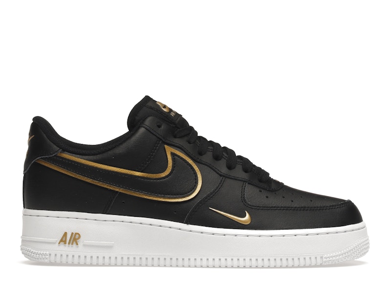 Black and gold high sales top air force ones