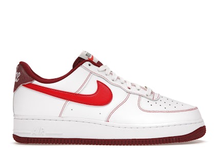 Nike Air Force Low '07 Primer Uso Blanco Equipo Rojo Hombre