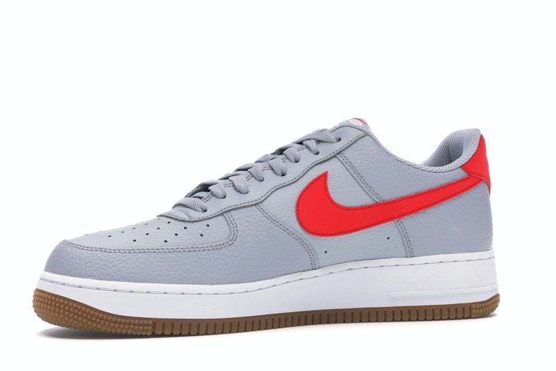 Nike air force 1 07 grey red clearance
