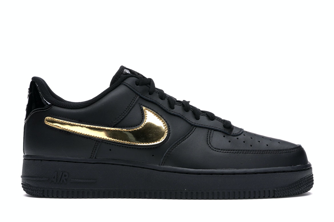 nike air force 1 black and gold