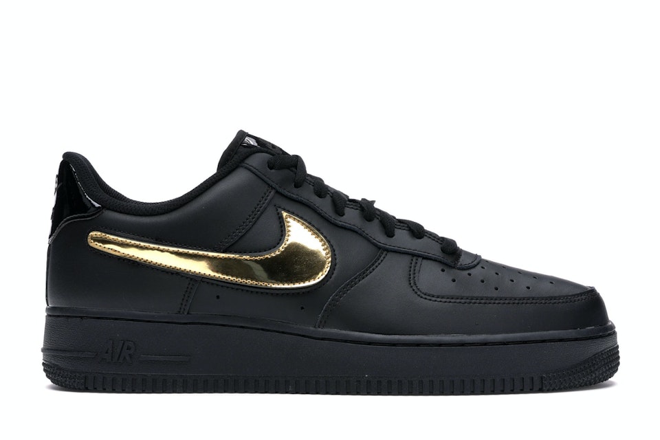 Nike Force 1 Black Metallic Gold Removable Pack - CT2252-001 - US