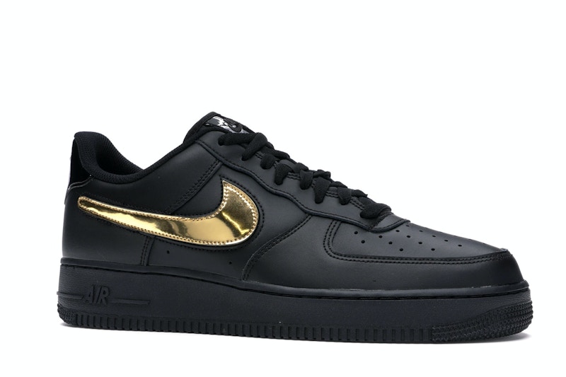 Nike air force 1 black gold