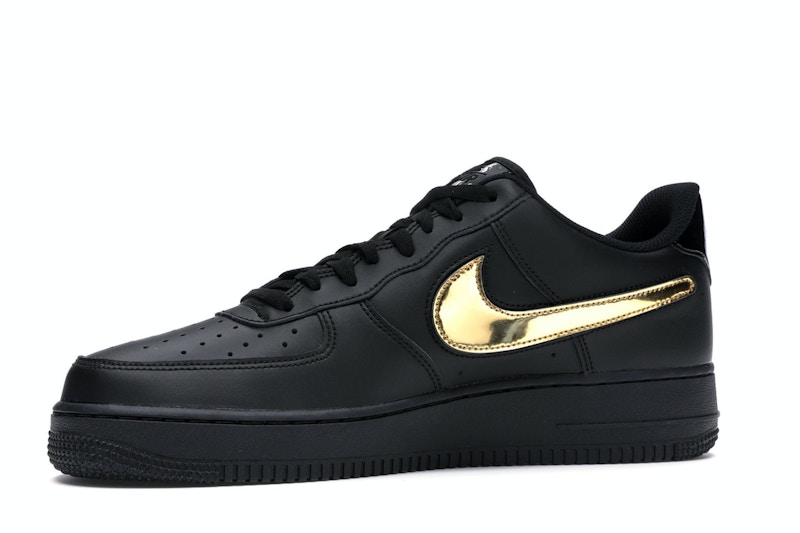 Nike Air Force 1 Black Metallic Gold Removable Swoosh Pack Nike Air Force 1 Black Metallic Gold Removable Swoosh Pack