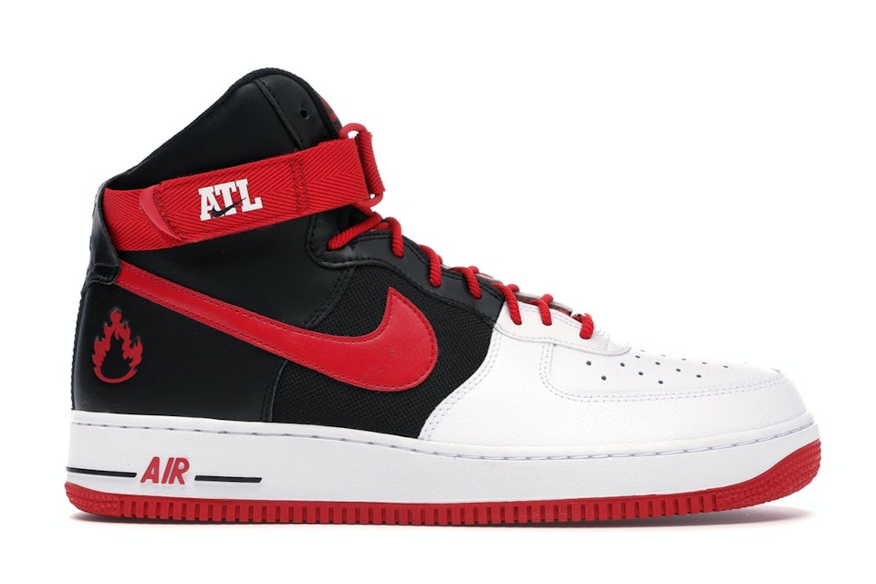 Black white red Nike Air Force 1 Mid