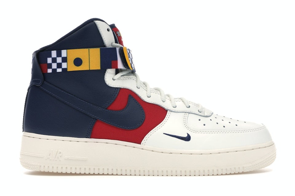 Nike Air Force 1 High '07 LV8 Men's Shoes Sail/Midnight Navy/Gym Red  ar5395-100