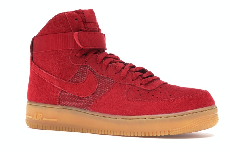 nike air force 1 team red gum
