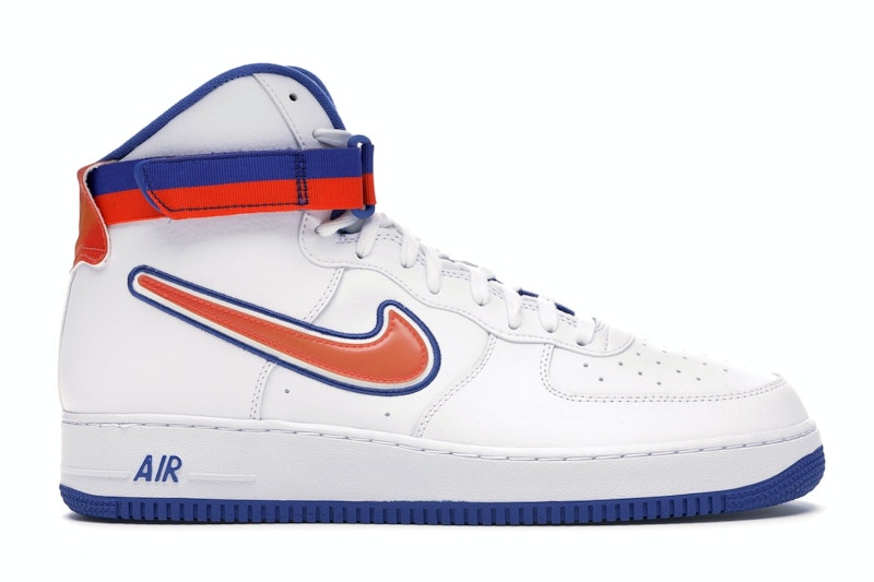 Nike Air Force 1 High Sport NBA Blanc Equipe Orange Game Royal Homme Style AV3938 100 FR