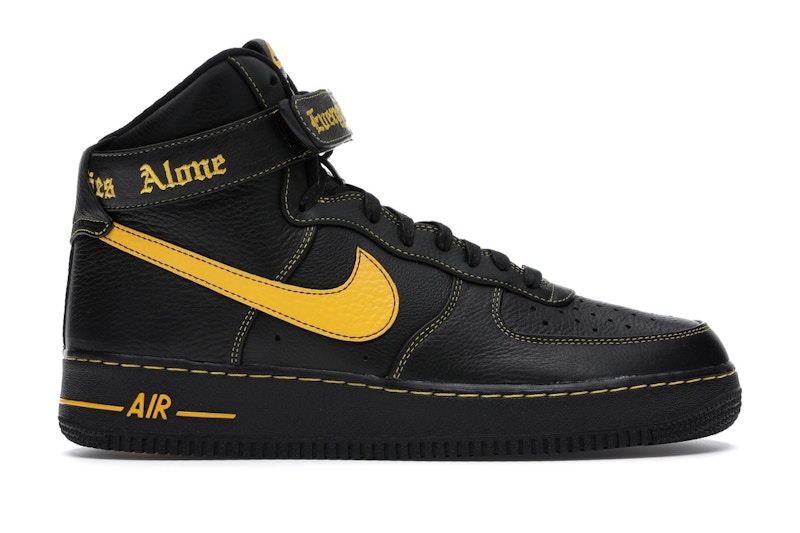 Air force 1 black 2025 and gold high top