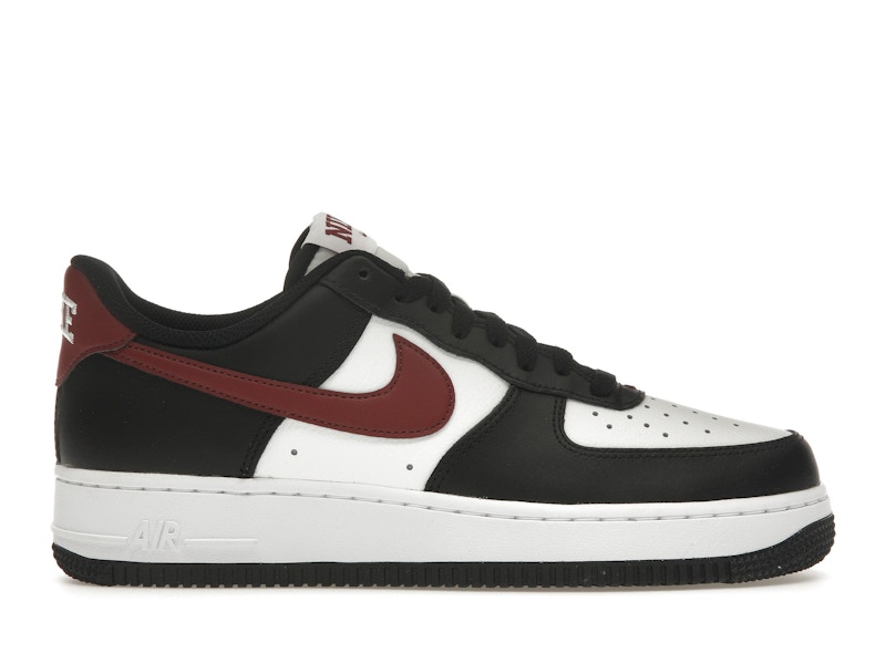 Nike Air Force 1 Low '07 Black White Dark Team Red Men's