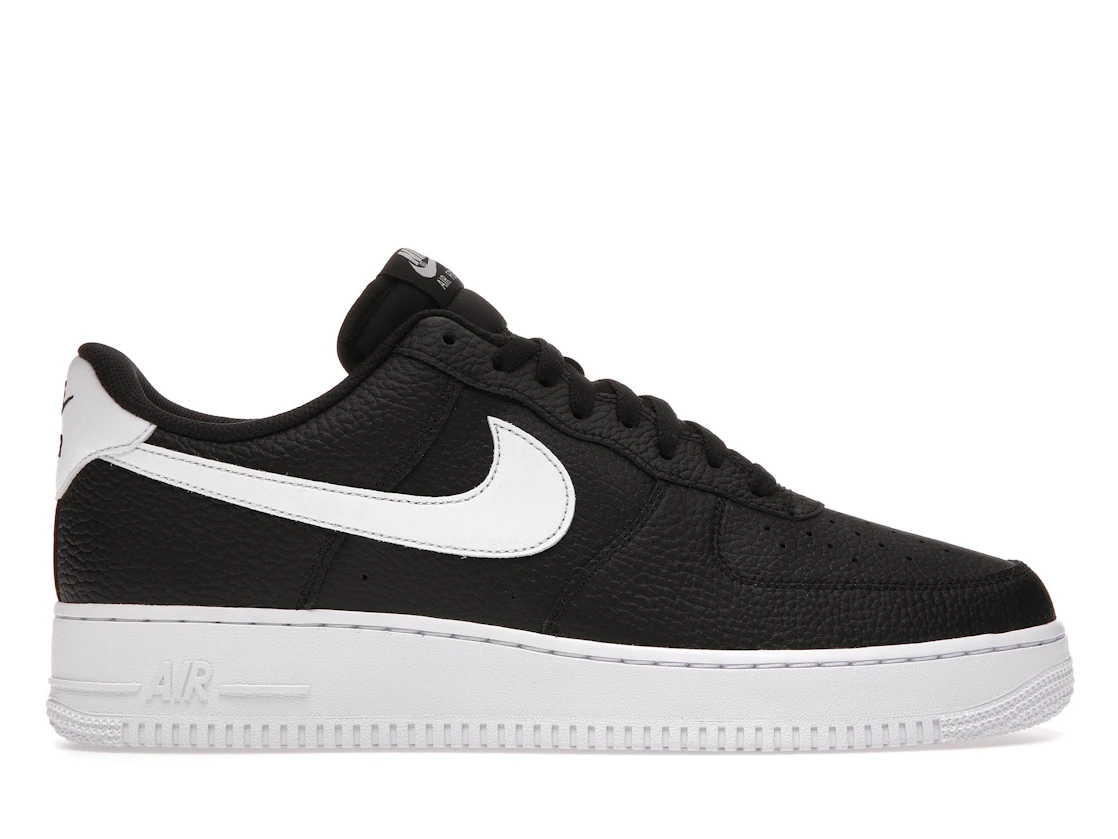 Nike Air Force 1 Low '07 Black White Pebbled Leather