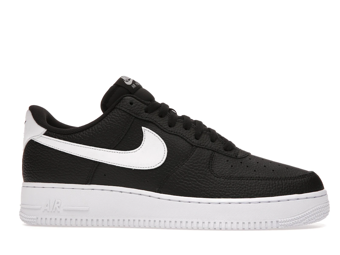 Nike Air Force 1 Low '07 Black White Pebbled Leather