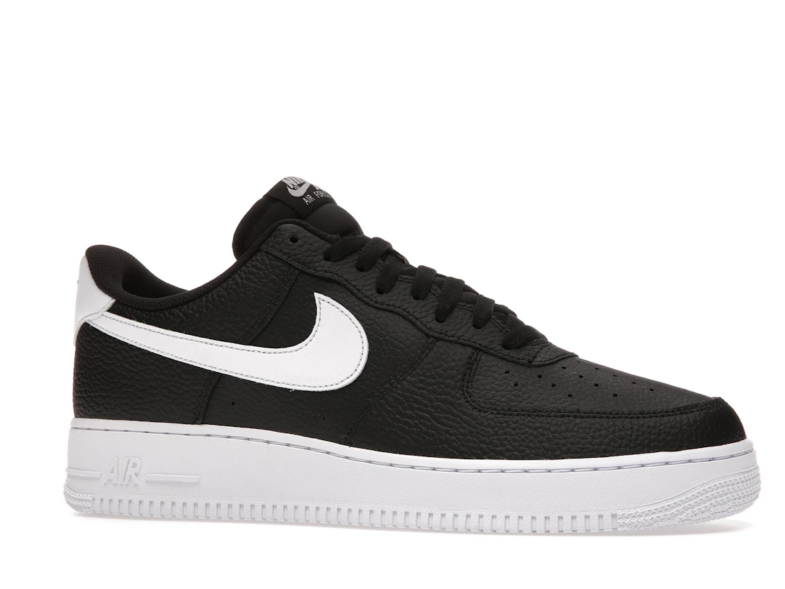 Nike Air Force 1 Low '07 Black White Pebbled Leather