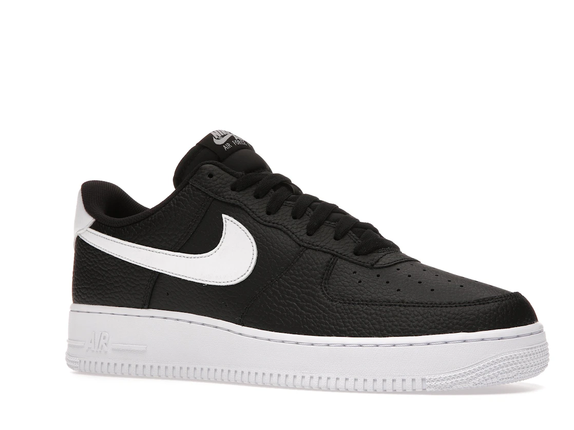 Nike Air Force 1 Low '07 Black White Pebbled Leather
