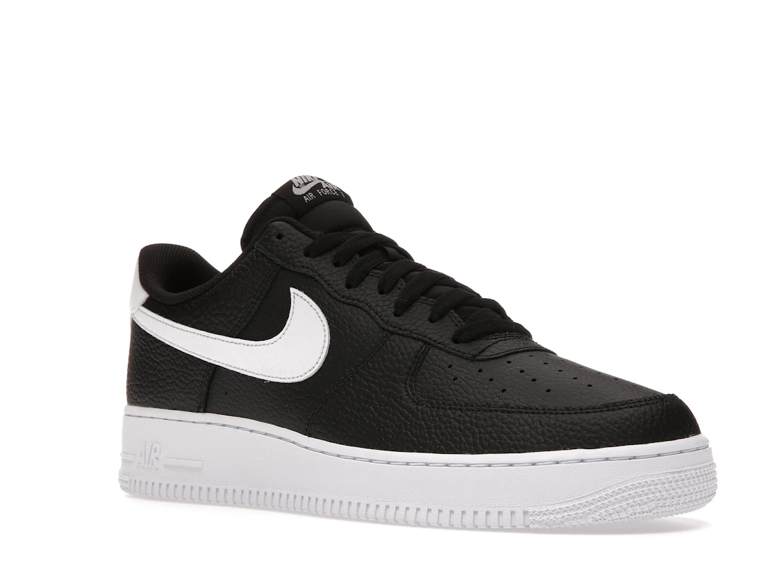Nike Air Force 1 Low '07 Black White Pebbled Leather