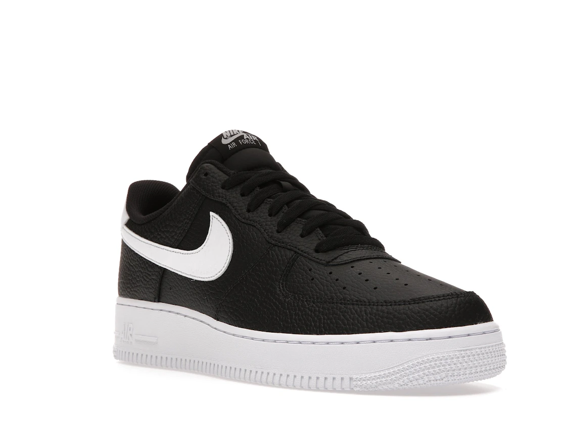 Nike Air Force 1 Low '07 Black White Pebbled Leather