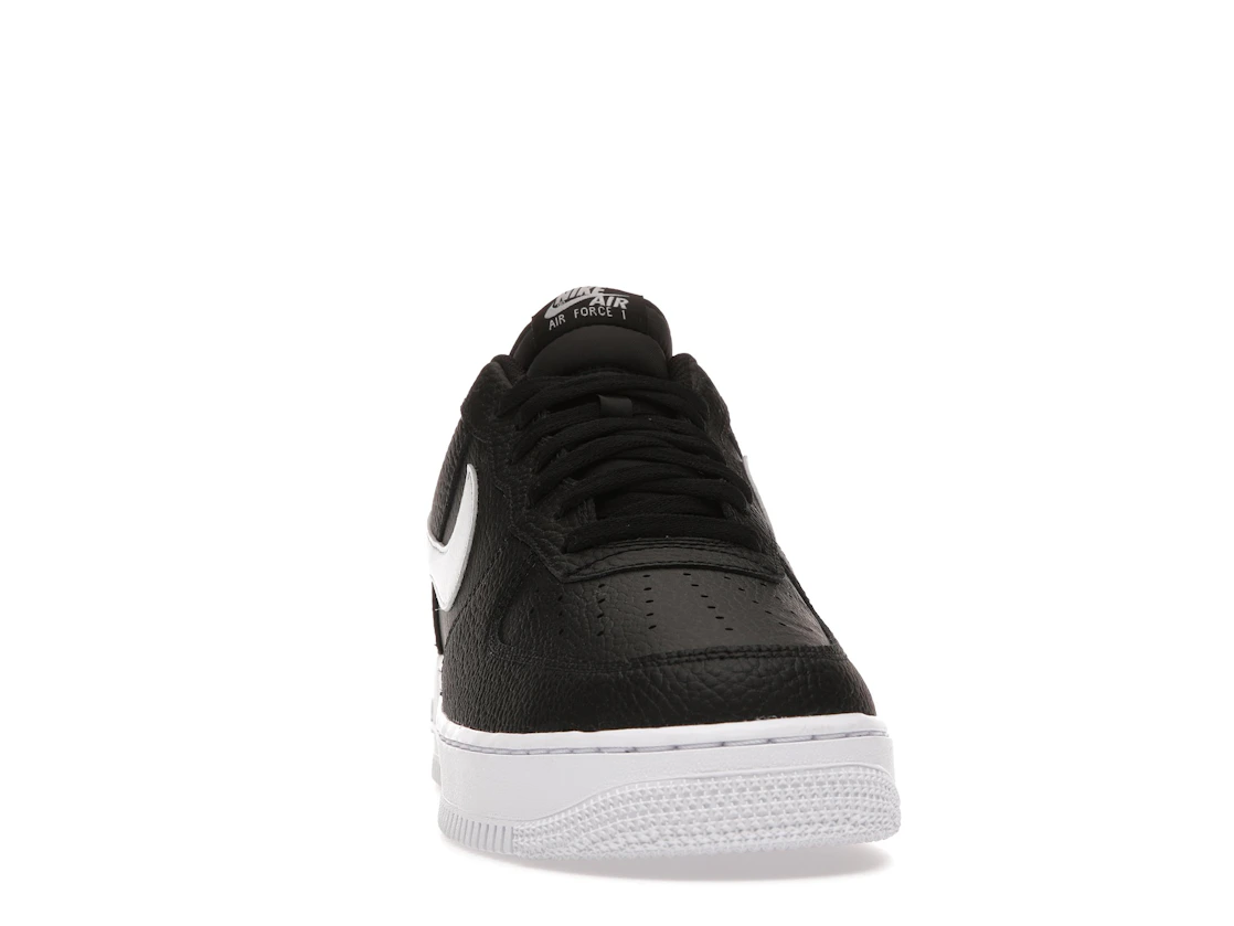 Nike Air Force 1 Low '07 Black White Pebbled Leather