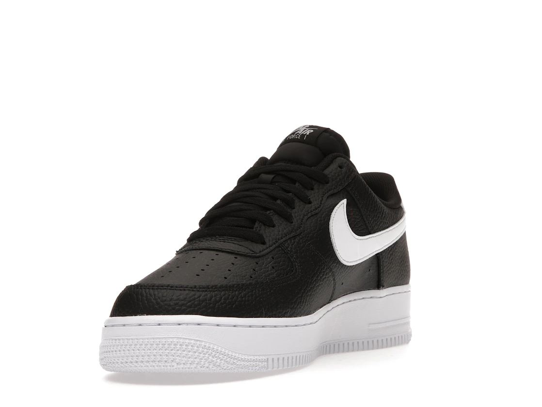 Nike Air Force 1 Low '07 Black White Pebbled Leather