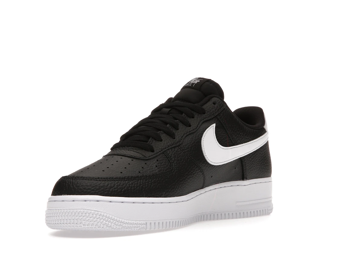 Nike Air Force 1 Low '07 Black White Pebbled Leather