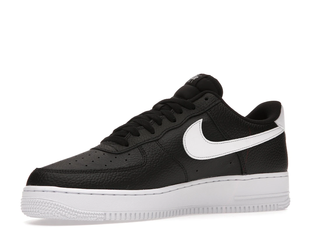 Nike Air Force 1 Low '07 Black White Pebbled Leather