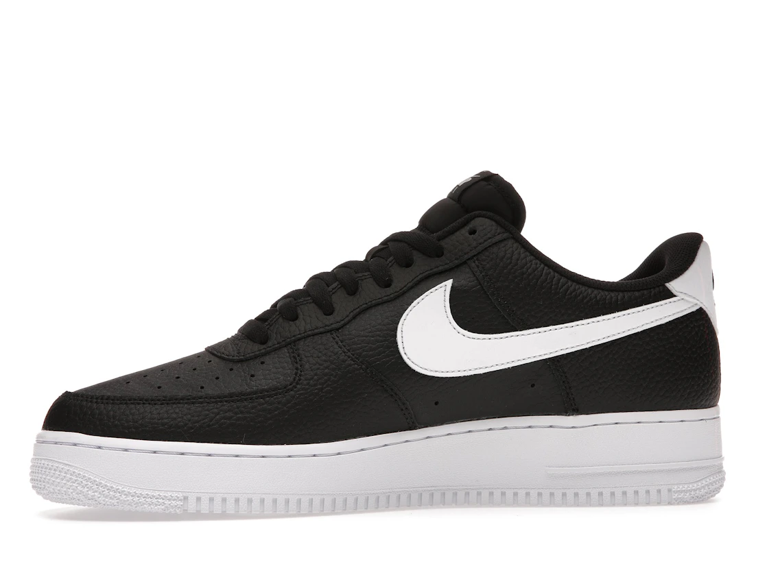 Nike Air Force 1 Low '07 Black White Pebbled Leather