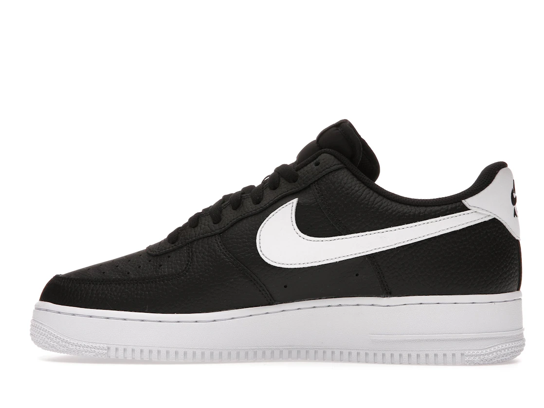 Nike Air Force 1 Low '07 Black White Pebbled Leather