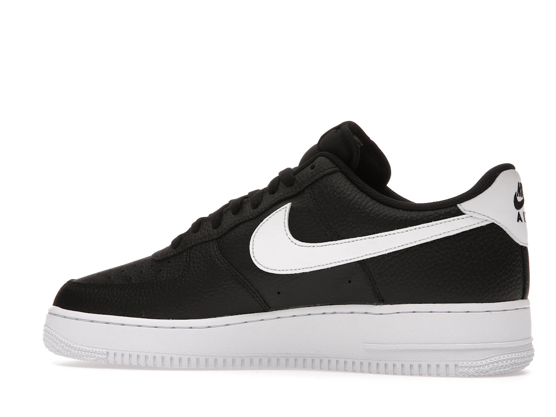 Nike Air Force 1 Low '07 Black White Pebbled Leather