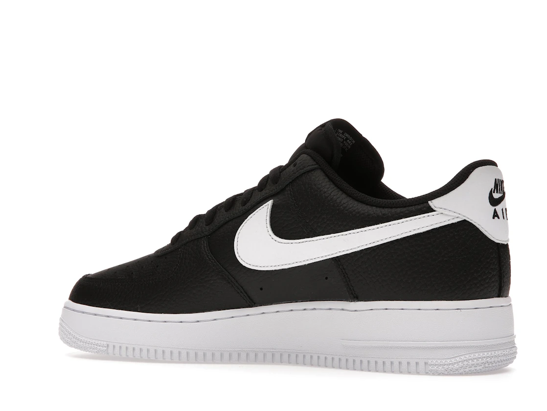 Nike Air Force 1 Low '07 Black White Pebbled Leather