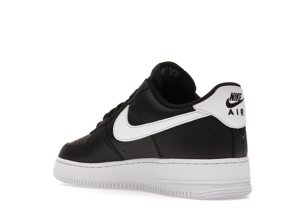Nike Air Force 1 Low '07 Black White Pebbled Leather