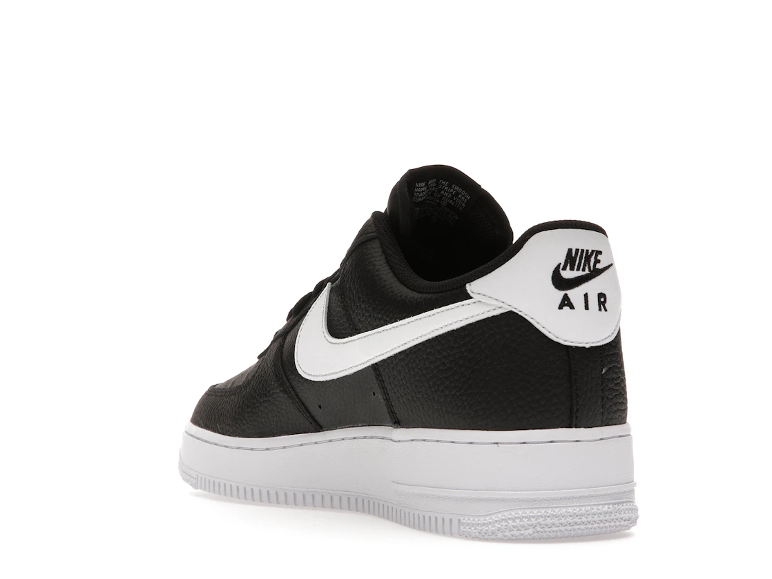 Nike Air Force 1 Low '07 Black White Pebbled Leather