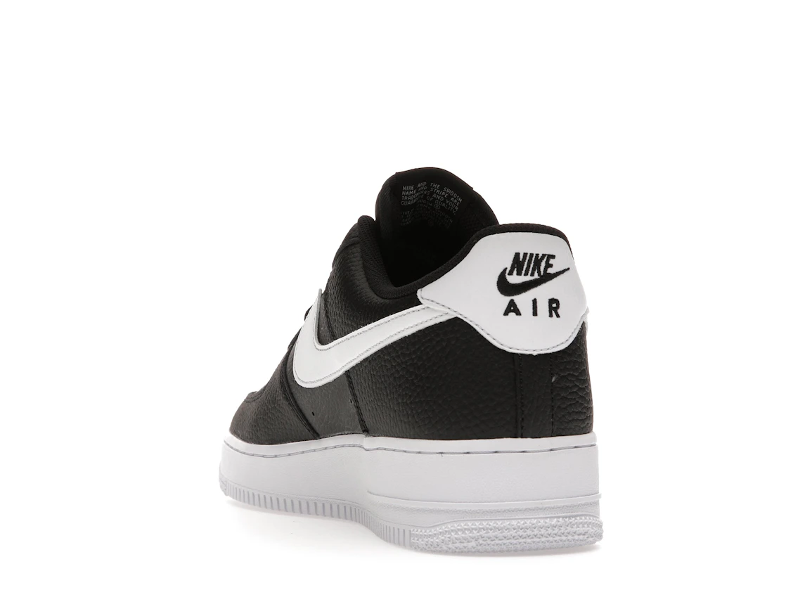 Nike Air Force 1 Low '07 Black White Pebbled Leather