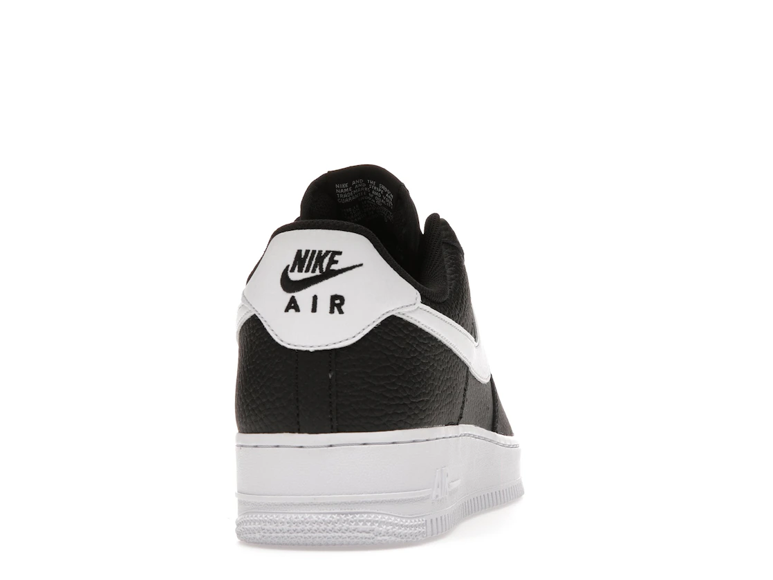 Nike Air Force 1 Low '07 Black White Pebbled Leather