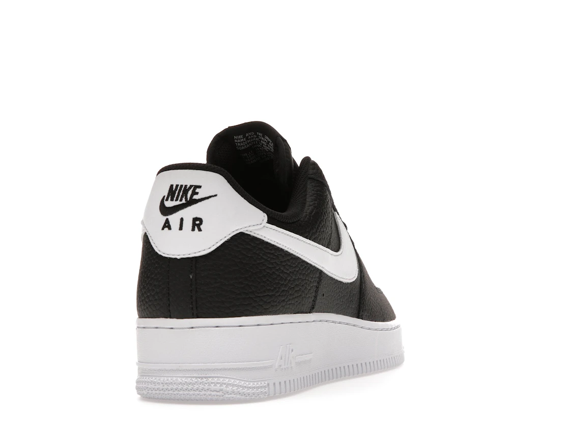 Nike Air Force 1 Low '07 Black White Pebbled Leather