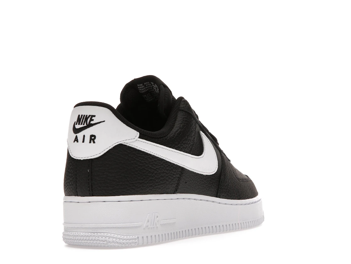 Nike Air Force 1 Low '07 Black White Pebbled Leather