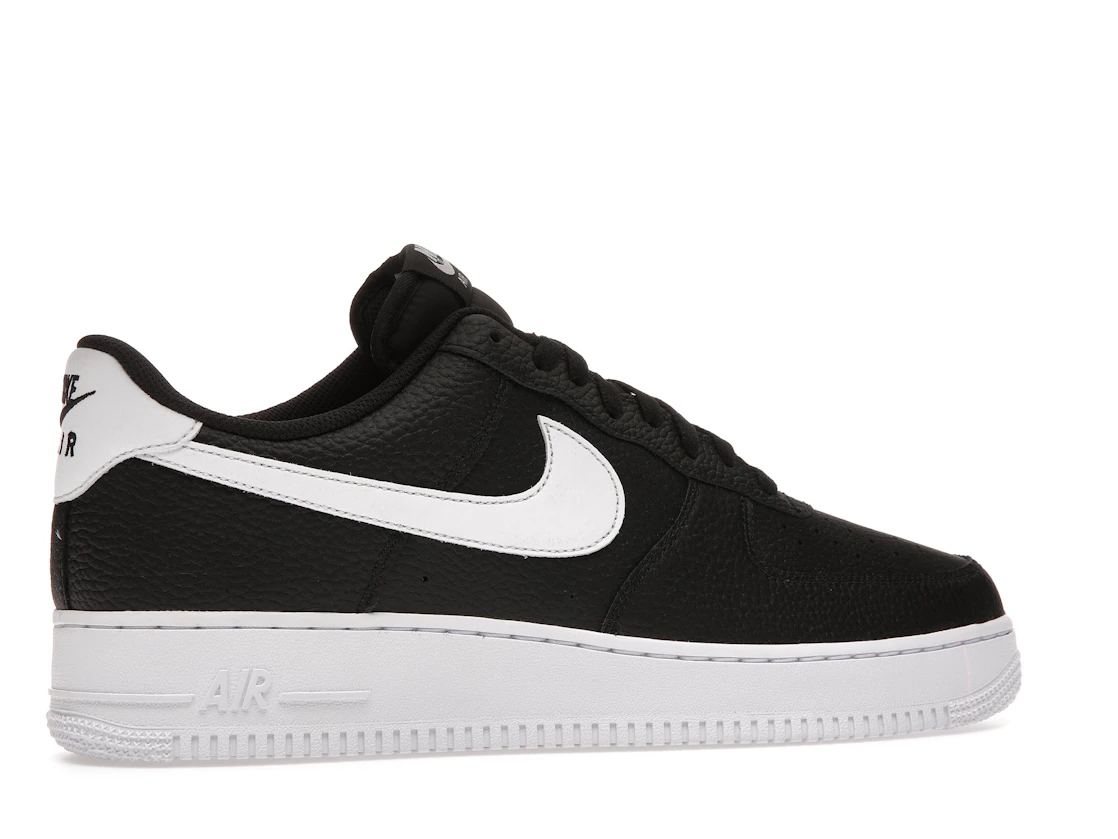Nike Air Force 1 Low '07 Black White Pebbled Leather