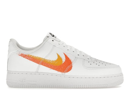 Nike Air Force Low '07 Spray Paint Swoosh White Safety Orange