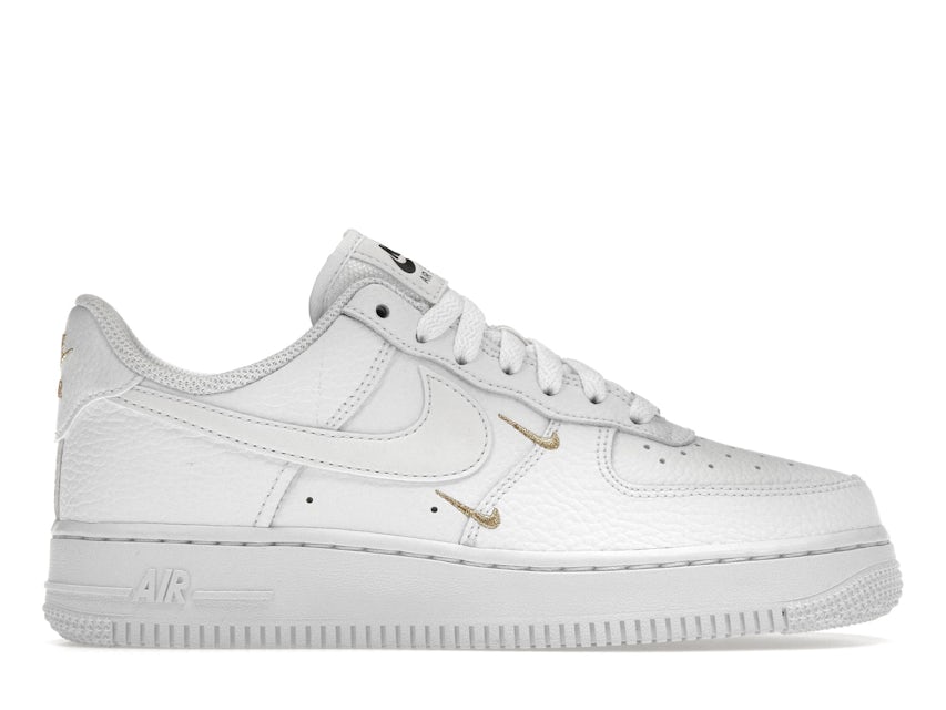 100 - nike air epic white gold sneakers at  - Nike force Air Force 1  07 LV8 Double Swoosh White Light Ginger CT2300 - StclaircomoShops