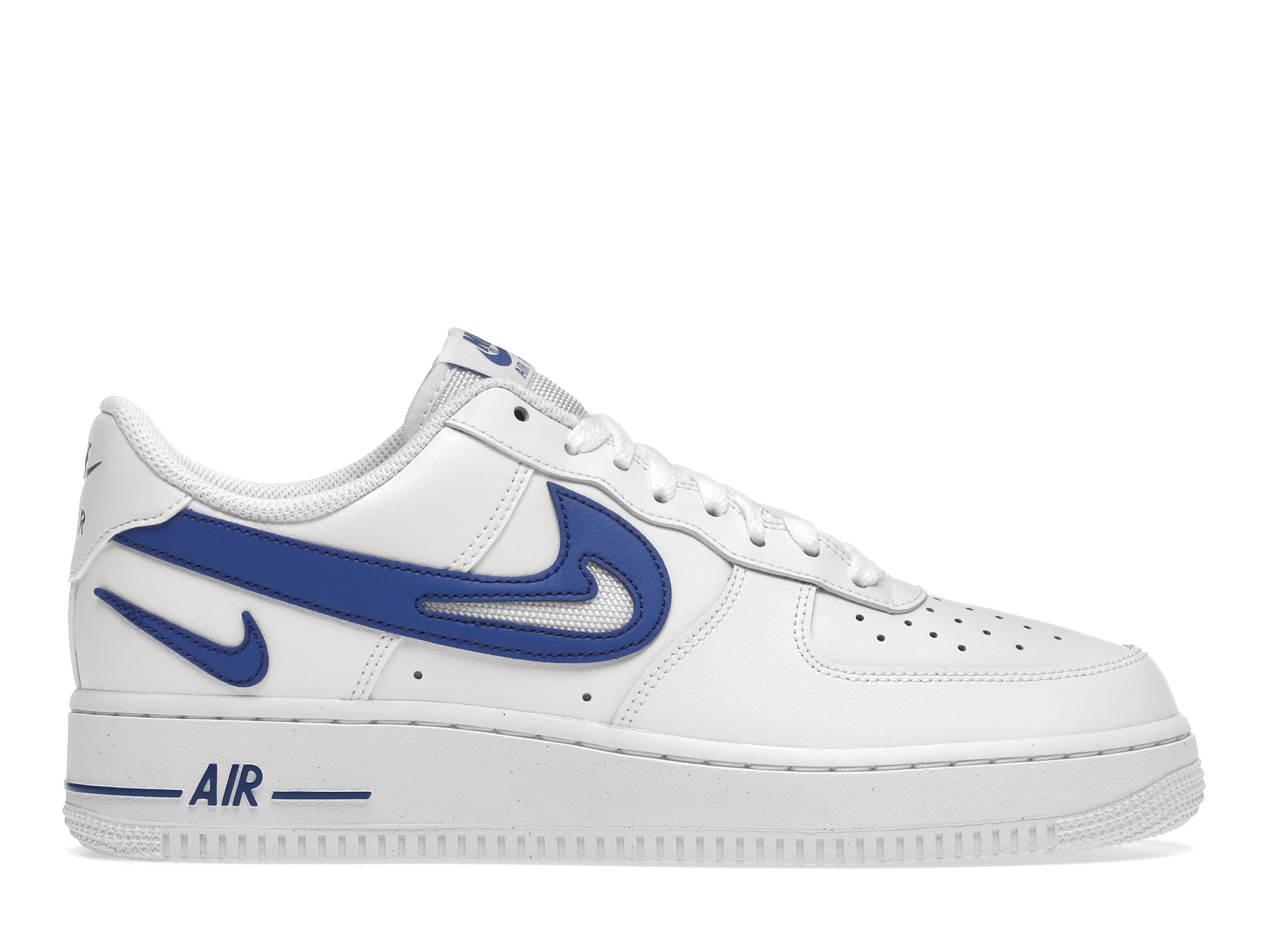Nike Air Force 1 Low '07 FM Cut Out Swoosh White Game Royal Men's 