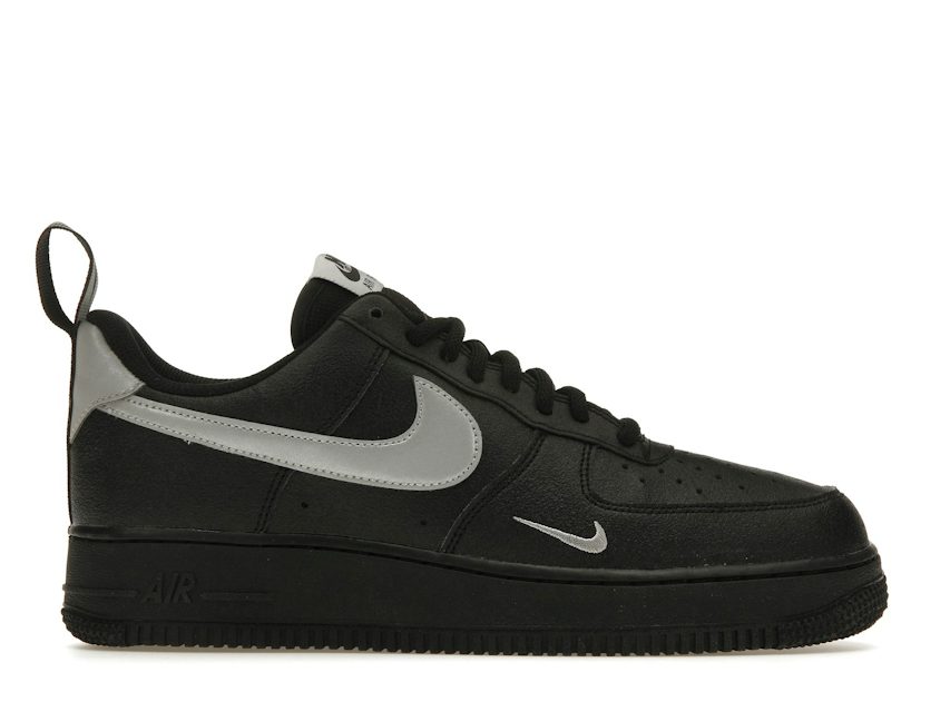 Rare - Nike Air Force 1 Black 'Overbranding' 07 lv8 Size