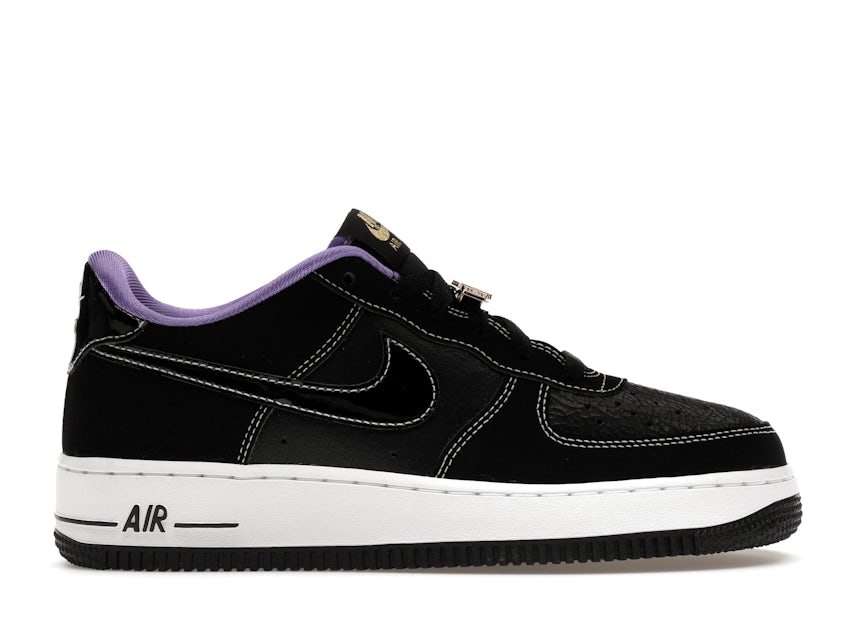  Nike Air Force 1 LV8 GS White/Black-Vivid Purple Size 7Y